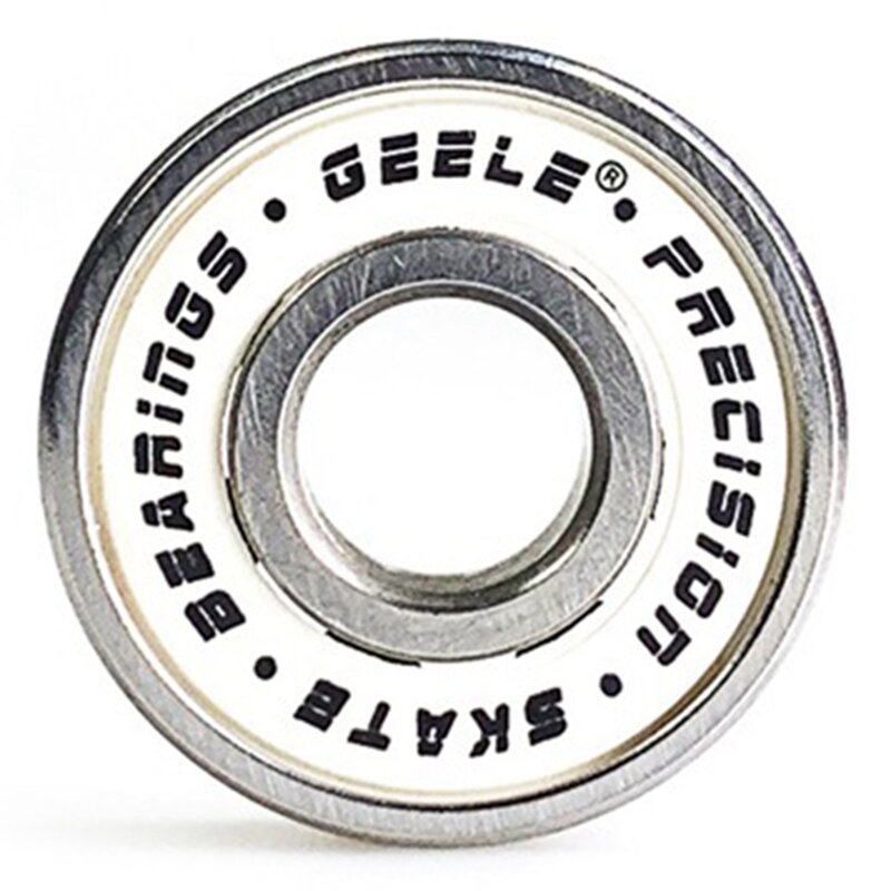 Geele 8 قطعة الكرة أخدود عميق تحمل ل لوح التزلج Longboard مضمنة بكرة الدوار الفضة