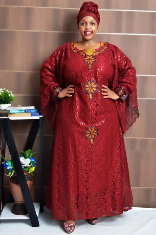 ملابس افريقية للنساء ، داشيكي ، انقرة تطريز ، تصميم بازن ريتشي ، فساتين حفلات الزفاف مع الحجاب ، حجم كبير ، جديد ، 2023