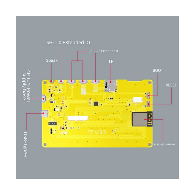 ESP32-S3 5 بوصة IPS LCD وحدة العرض ، 8 متر ، PSRAM ، 16 متر فلاش ، WiFi ، BT ، MCU مع اللمس ، 8 متر ، 800x480 ، RGB ، TFT