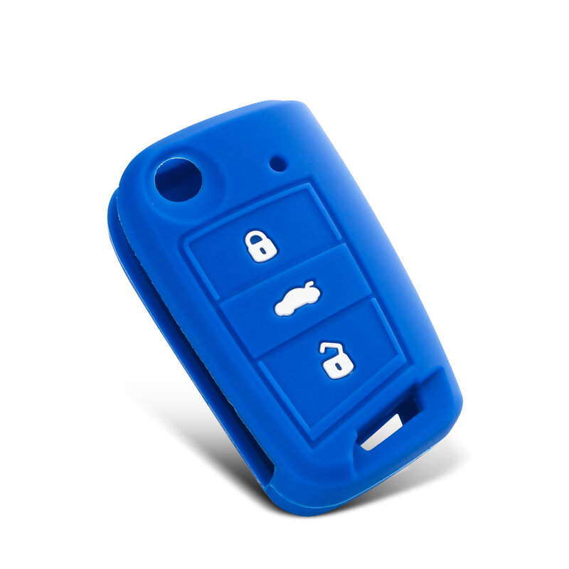 KEYYOU حافظة مفاتيح من السيليكون مفتاح غطاء ل Volkswagen VW Golf 7 GTI R MK7 تيجوان 2017 لسكودا اوكتافيا A7 ل سيات ليون إيبيزا مفتاح