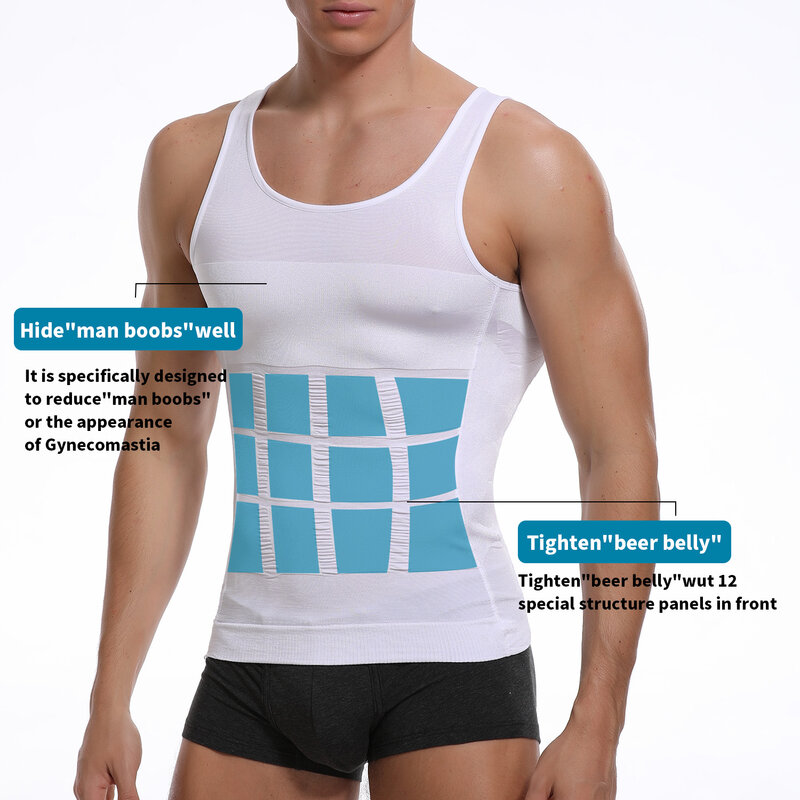 الرجال التخسيس بذلة مفصلة لشكل الجسم مشد سترة قميص ضغط البطن البطن البطن تحكم سليم مشد للخصر الملابس الداخلية سترة رياضية