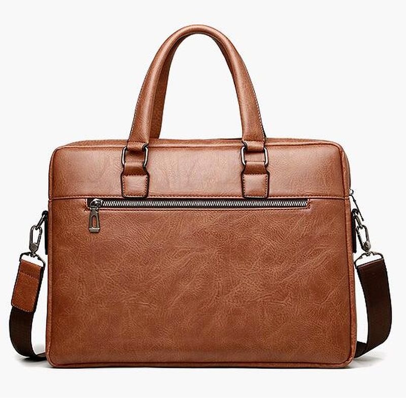 الرجال حقيبة سوداء حقيبة يد الموضة حقيبة الكتف القهوة جودة بولي Leather جلد الرجال حقائب مكتب لمدة 14 بوصة حقيبة كمبيوتر محمول