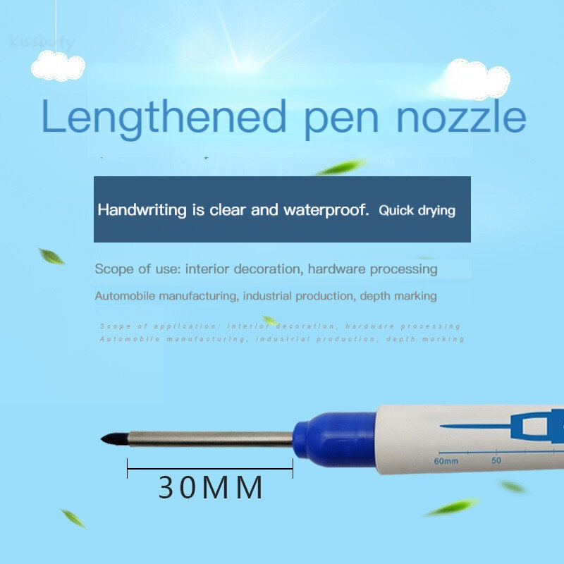 4 قطعة/المجموعة 30 مللي متر رئيس طويل علامات النجار البناء ثقب عميق ماركر أقلام متعددة الأغراض بمناسبة القلم الكتابة أداة