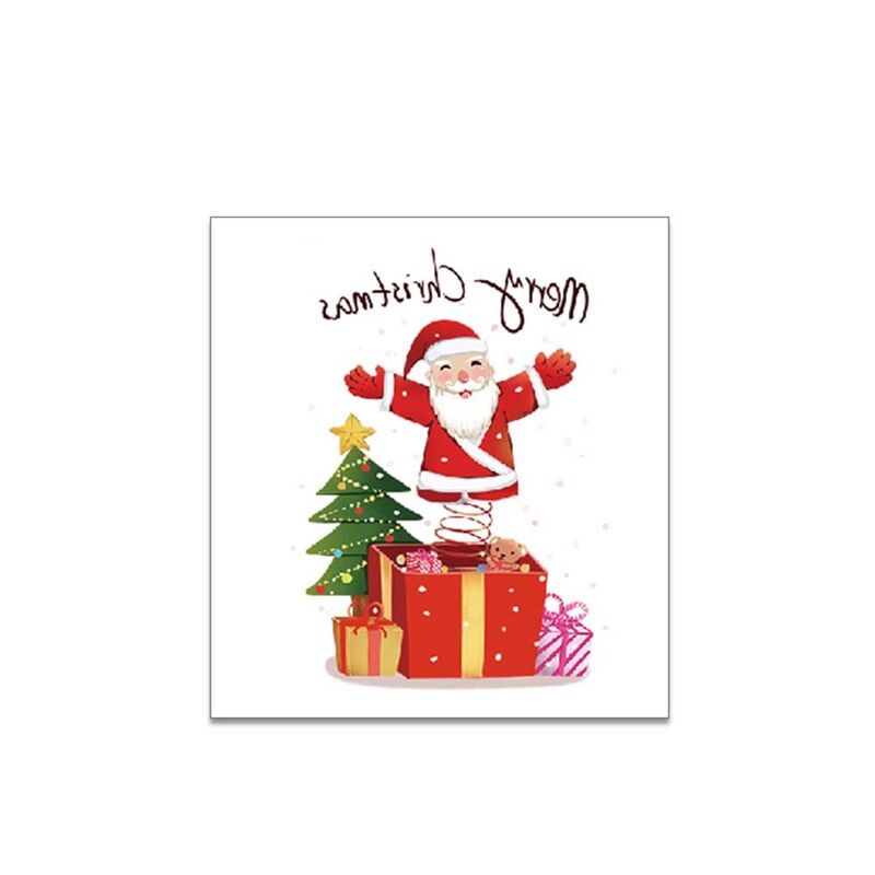 مقاوم للماء عيد الميلاد ملصقات الوشم المؤقت ، سانتا كلوز ، طويلة الأمد ، المتاح ، لطيف الكرتون ، 20 قطعة