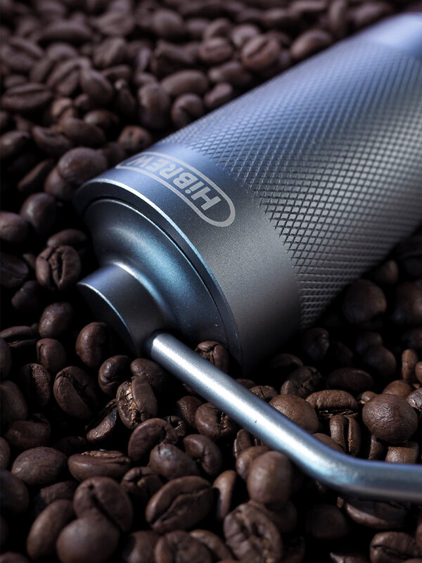طاحونة القهوة اليدوية hi166 المحمولة عالية الجودة طاحونة اليد مطحنة الألومنيوم مع تخزين الفول البصرية G4