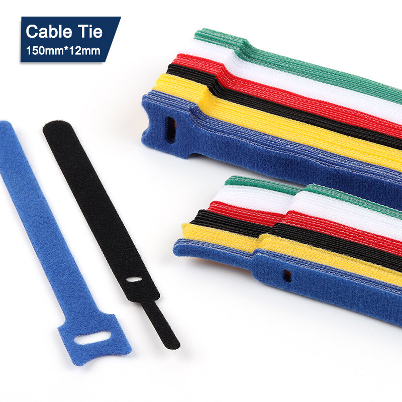 ربطات كبلات بلاستيكية قابلة لإعادة الاستخدام ، ربطات كبلات نايلون ، ربطة بسحاب ، ربطة عنق من النوع T ، سلك ، 50 كابل ،