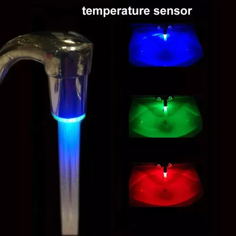 حنفية حساسة لدرجة الحرارة من تشانغ جي-LED ، صنبور بإضاءة 3 ألوان ، مهوية موفرة للمياه ، فوهة دش ، مطبخ وحمام