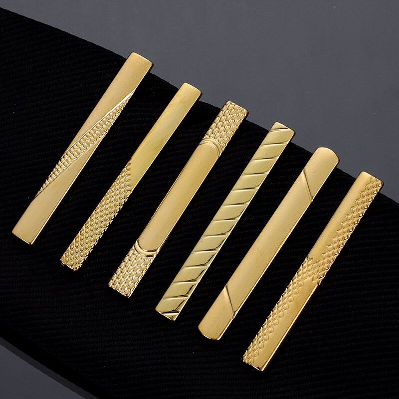 الكلاسيكية بسيطة نمط ربطة العنق كليب للرجال دبوس المشبك قصيرة كليب الذهب اللون التعادل كليب الرجال المجوهرات الأعمال الذكور مقاطع التعادل الموضة