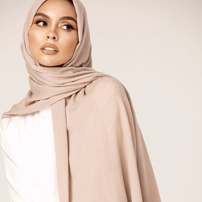 وشاح حجاب رايون كبير الحجم للنساء المسلمات ، أحادي اللون ، شال طويل ، سادة ، عمامة ناعمة ، أغطية رأس ربطة عنق ، وشاح رأس إسلامي ، 200x85cm