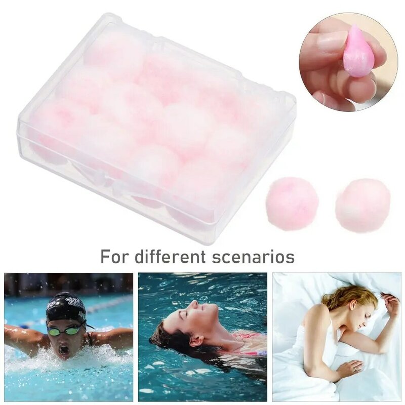 Hearing Protection Soundproof Sound Insulation Wax Cotton Earplugs Noise Reduction Swimming Ear Plugs Sleeping Snoring