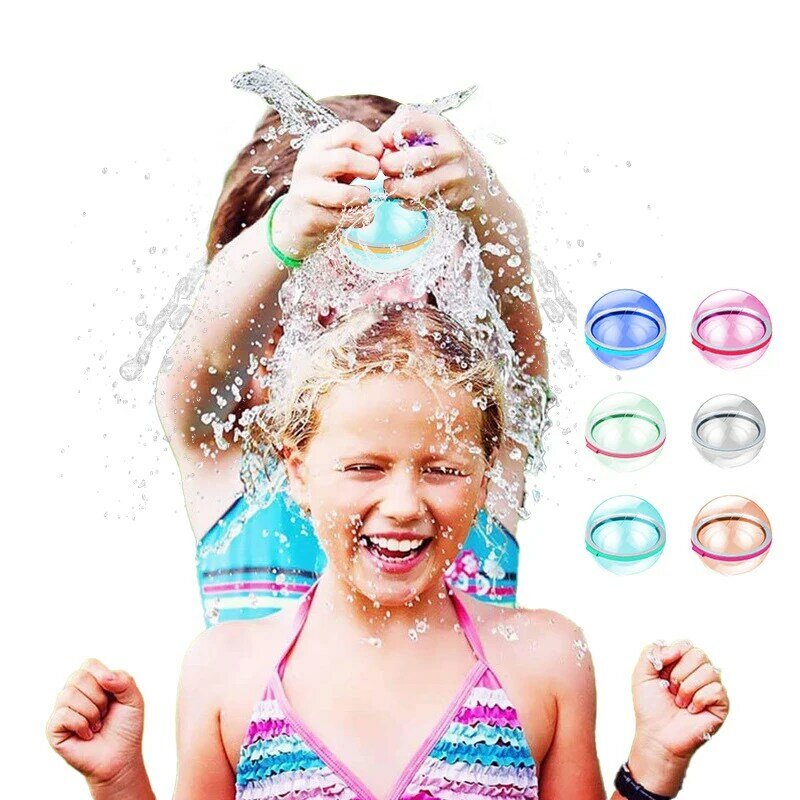 كرات دفقة قنبلة مياه قابلة لإعادة الاستخدام ، كرة ماص ، لعبة لعب الشاطئ ، حفلة حمام السباحة ، ألعاب مكافحة المياه للأطفال