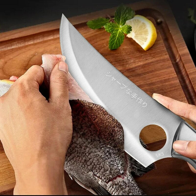 الفولاذ المقاوم للصدأ سكين نزع العظم سكينة مطبخ للطهاة اللحوم الساطور في الهواء الطلق التخييم الطبخ القاطع سكين الجزار أداة المطبخ