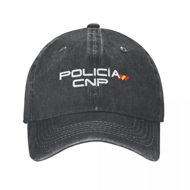 قبعة بيسبول كلاسيكية مع تصميم شرطة للشباب ، قبعة سائق شاحنة ، سائق شاحنة ، رياضة خارجية ، حماية من الشمس ، للجنسين ، إسبانيا ، سي إن بي