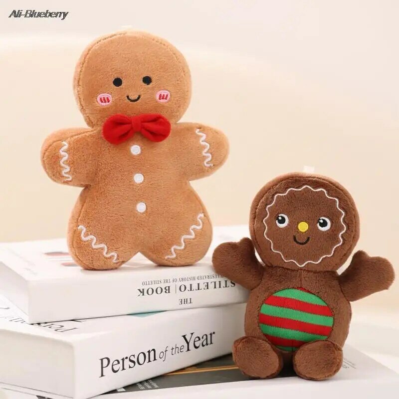 15cm Christmas Decoration Toys Cute Gingerbread Man Plushie Toy Doll Cartoon Soft Anime Toy Pillow Home Decor Kids Gift