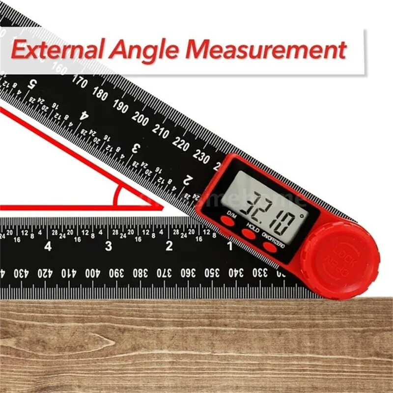 مقياس زاوية رقمي ، 2 في 1 ، مقياس الميل ، مسطرة زاوية رقمية ، مقياس الزوايا الإلكترونية ، المنقلة ، أداة قياس