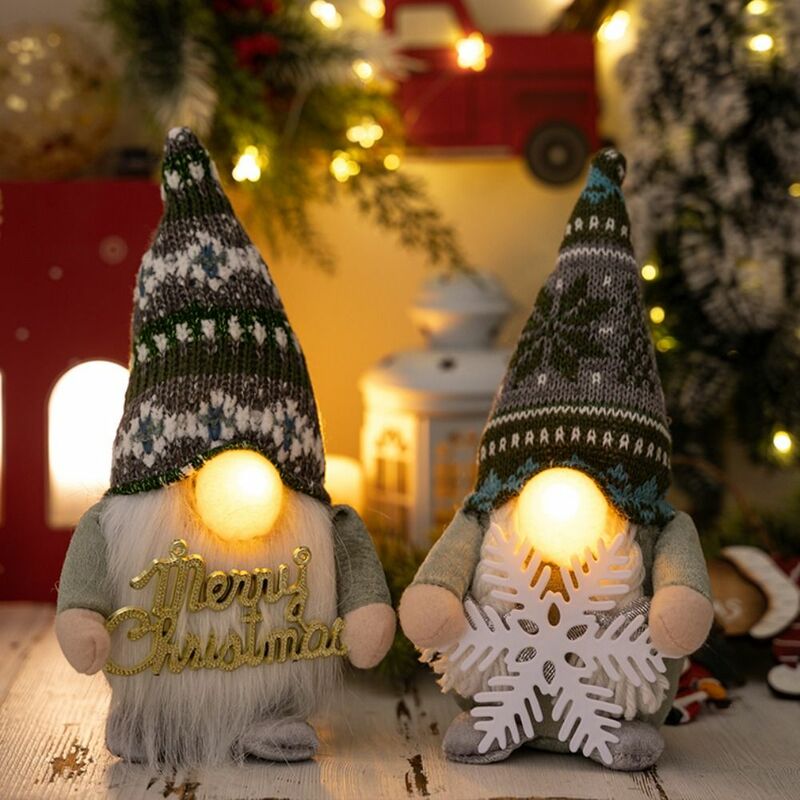 عيد الميلاد قزم غنوم أفخم قبعة مع ضوء LED ، Rudolf مضيئة ، سانتا ، متوهجة ، هدايا الأطفال