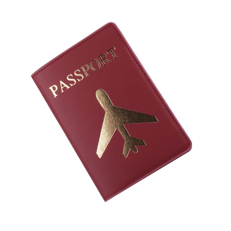 غطاء حامل جواز سفر الأعمال الساخن ختم الطائرة فو الجلود المحفظة