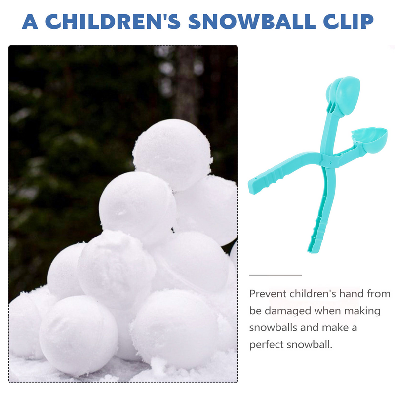 مشبك صانع كرة الثلج البلاستيكية على شكل po ، أداة قالب الرمل الثلجي ، منتزع كرات الثلج ، الرياضة الترفيهية في الهواء الطلق ، ألعاب قتال كرة الثلج ، الشتاء