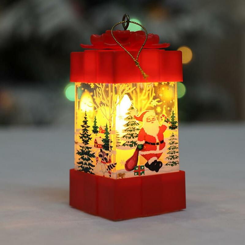 فانوس عيد الميلاد الإلكترونية عديمة اللهب ، ضوء المحمولة ، فوانيس احتفالية خمر ، أضواء الليل شمعة