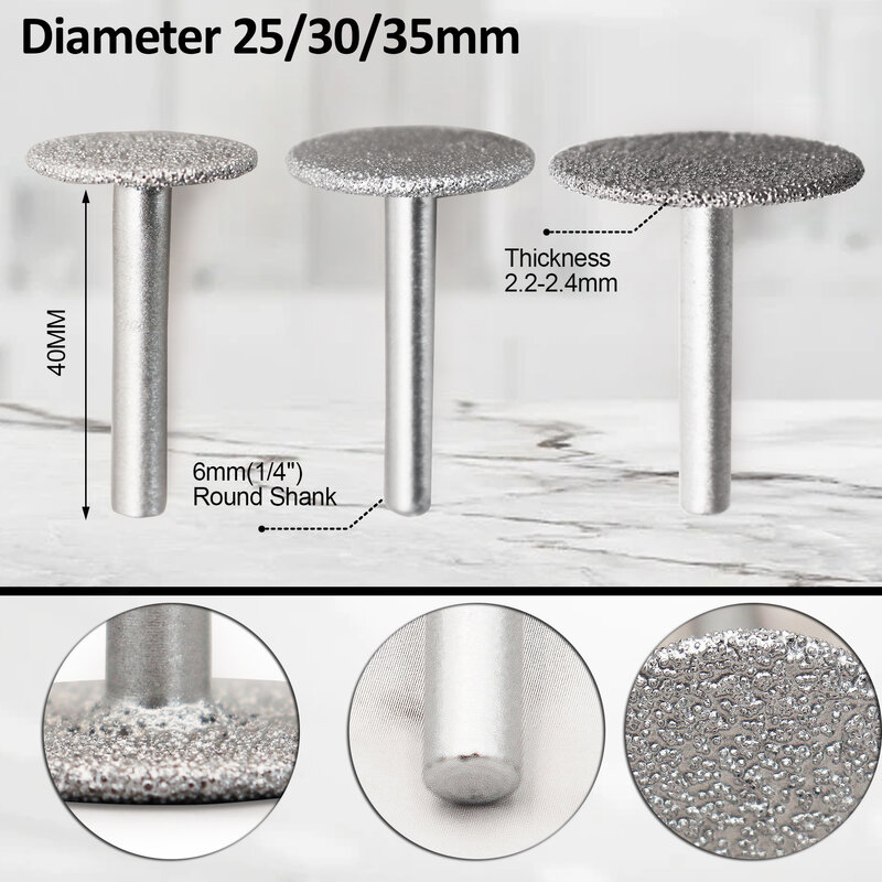 DIATOOL 2pcs Vacuum brazed Diamond Discs Diamond Saw Blade For Cutting Grinding Engraving Granite Marble Concrete