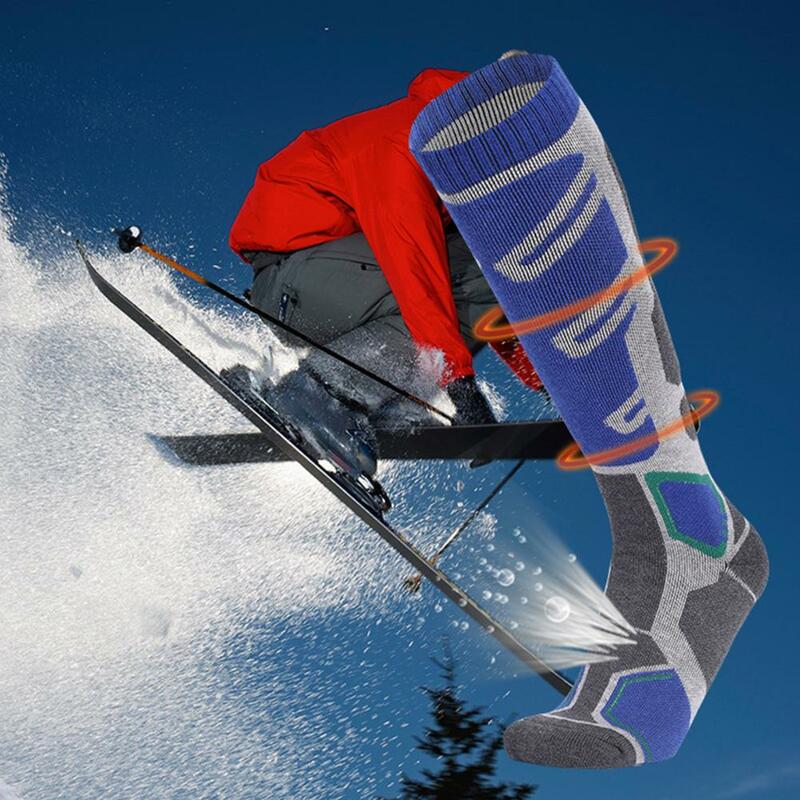 التزلج الجوارب 1 زوج امتصاص الرطوبة غير رسمية للصدمات الذكور الإناث عالية مطاطا الحرارية التزلج الجوارب ل الطقس البارد