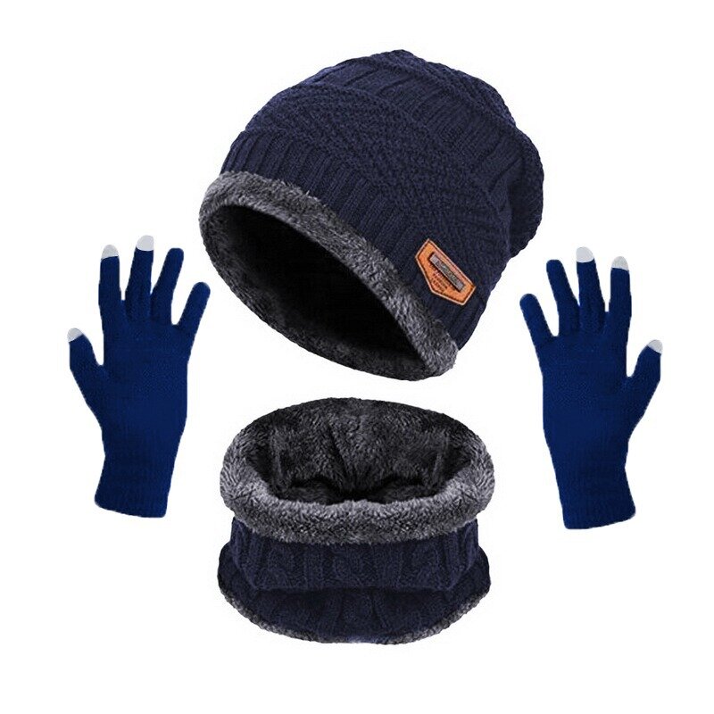 دافئ متماسكة قبعة قبعة والرقبة ، مترهل الرقبة دفئا ، لمس الشاشة ، قفازات الرسائل النصية للثلج والطقس البارد