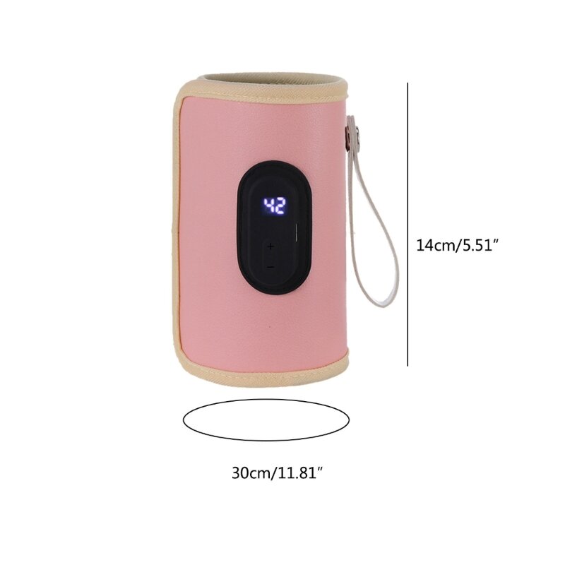زجاجة حليب قابلة للتعديل معزولة الأكمام لتدفئة حليب الأم، حقيبة غطاء سخان شحن USB للسفر المنزلي اليومي