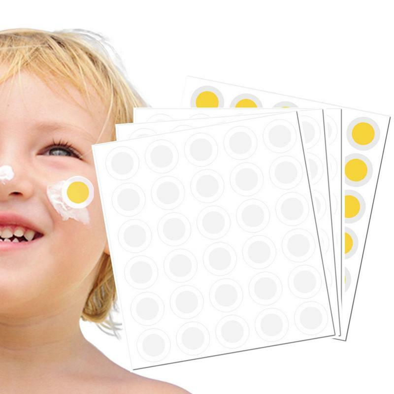 120 قطعة UV اختبار ملصقات UV كشف بقع شفافة ذاتية اللصق مشمس كشف التصحيح حماية الشمس تذكير آمنة