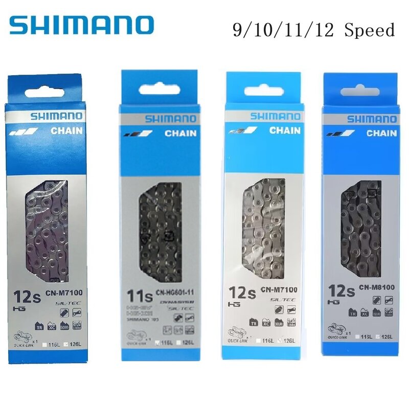 Shimano-سلسلة الدراجات ، سلاسل دراجة الطريق الجبلية ، 9s ، 10s ، 11s ، 12s ، HG54 ، HG95 ، HG601 ، 701 ، M8100 ، الأصلي