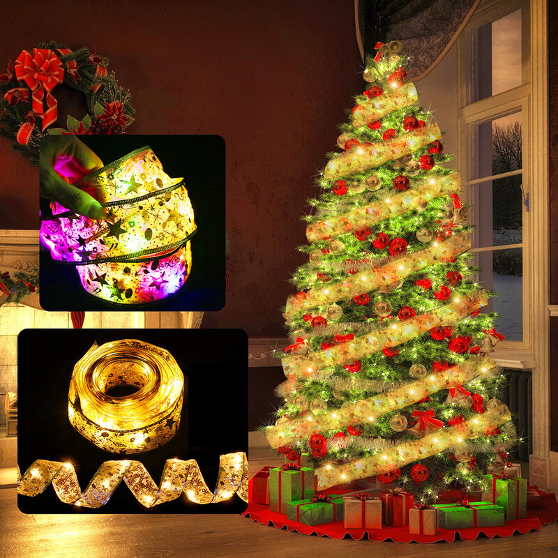 5 متر الشريط LED الجنية ضوء عيد الميلاد ضوء الديكور شجرة عيد الميلاد الحلي للمنزل الانحناء سلسلة أضواء نافيداد ناتال نافيداد