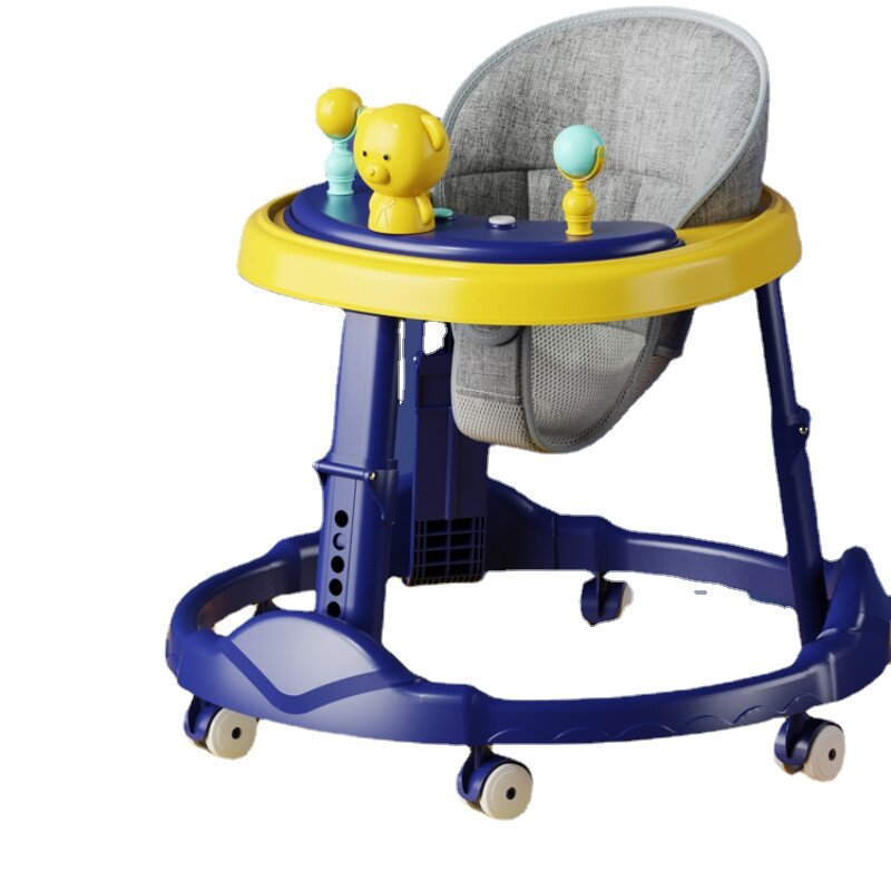 مشاية للأطفال متعددة الوظائف مع عجلة طفل المشي التعلم مكافحة التمديد طوي عجلة ووكر ضوء مقعد السيارة 6-24 أشهر