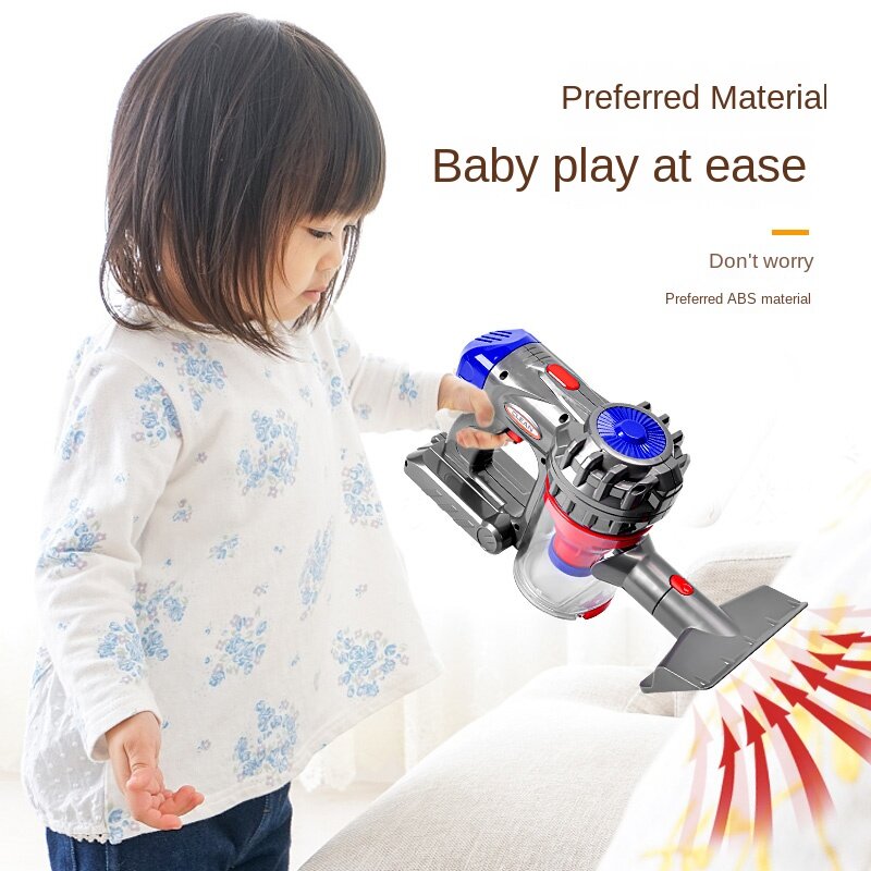 Hxl محاكاة الأطفال الكهربائية مكنسة كهربائية مجموعة تنظيف اللعب تنظيف اللعب البيت