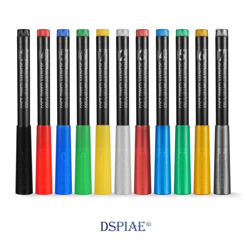 DSPIAE لينة يميل علامات جاندام العسكرية نموذج اللوحة القلم 11 قطعة/المجموعة