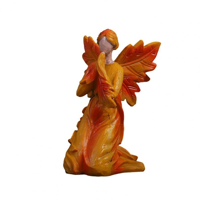 الراتنج مابل ليف الملاك زخرفة ، صنعة بديعة ، تمثال للمنزل ، عطلة ، زخرفة احتفالية