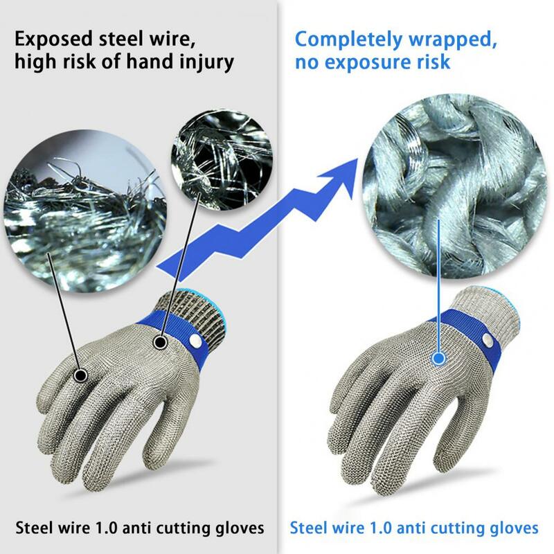 قفازات 1 قطعة دائم مريحة العالمي حماية العمل التأمين قفازات أسلاك الفولاذ للمصنع