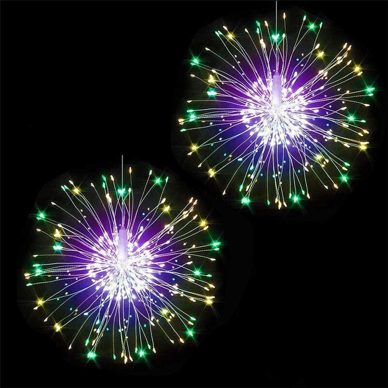 10 في 1 1200LED Starburst الألعاب النارية سلسلة ضوء مقاوم للماء 8 طرق الجنية مصابيح حديقة جارلاند للحزب الزفاف زينة عيد الميلاد