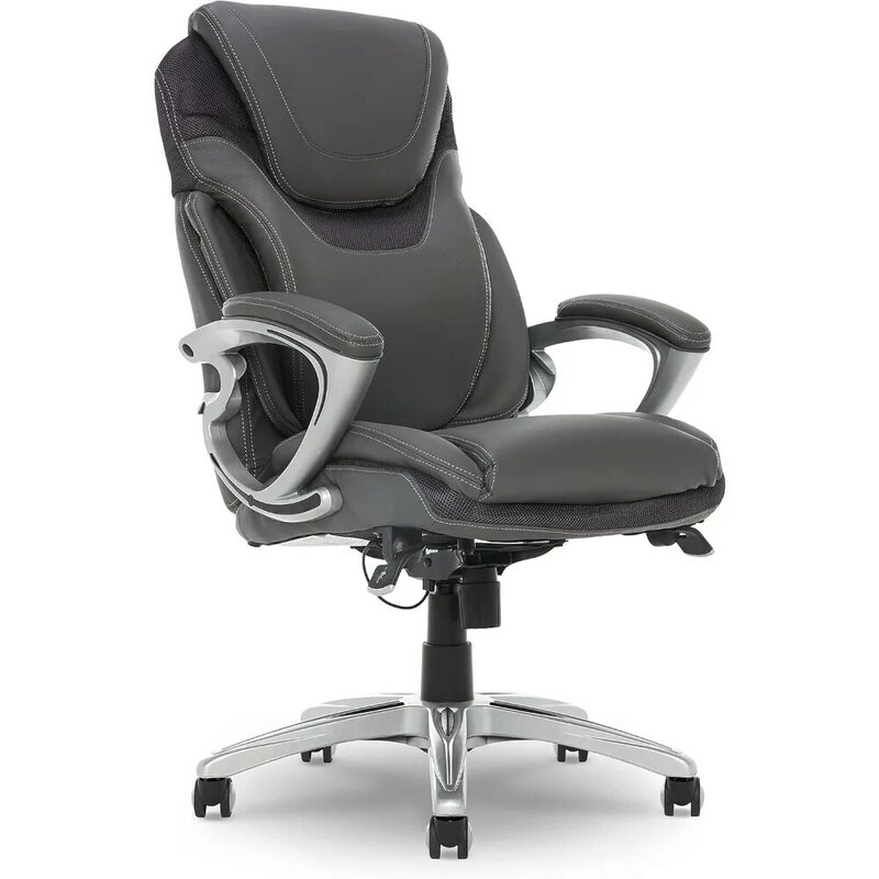 كرسي مكتب تنفيذي Serta Bryce ، كرسي كمبيوتر مريح ، تقنية قطنية هوائية حاصلة على براءة اختراع ، هيكل متعدد الطبقات P