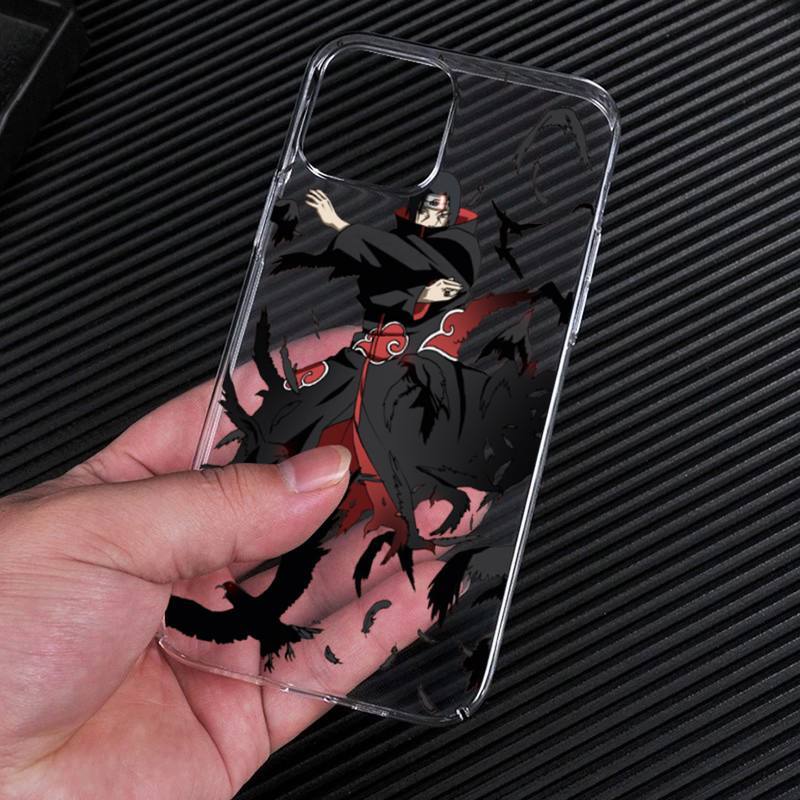 حافظة هاتف من Uchiha Itachi Naruto لهاتف iphone 14 Plus 13 12 Mini 11 Pro Max XS X XR غطاء شفاف ناعم