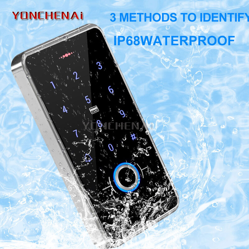 إضاءة خلفية مضادة للماء تعمل باللمس نظام التحكم في الوصول الباب ، والقياسات الحيوية بصمة ، NFC لوحة المفاتيح ، IP68 ، وتجارة الجملة
