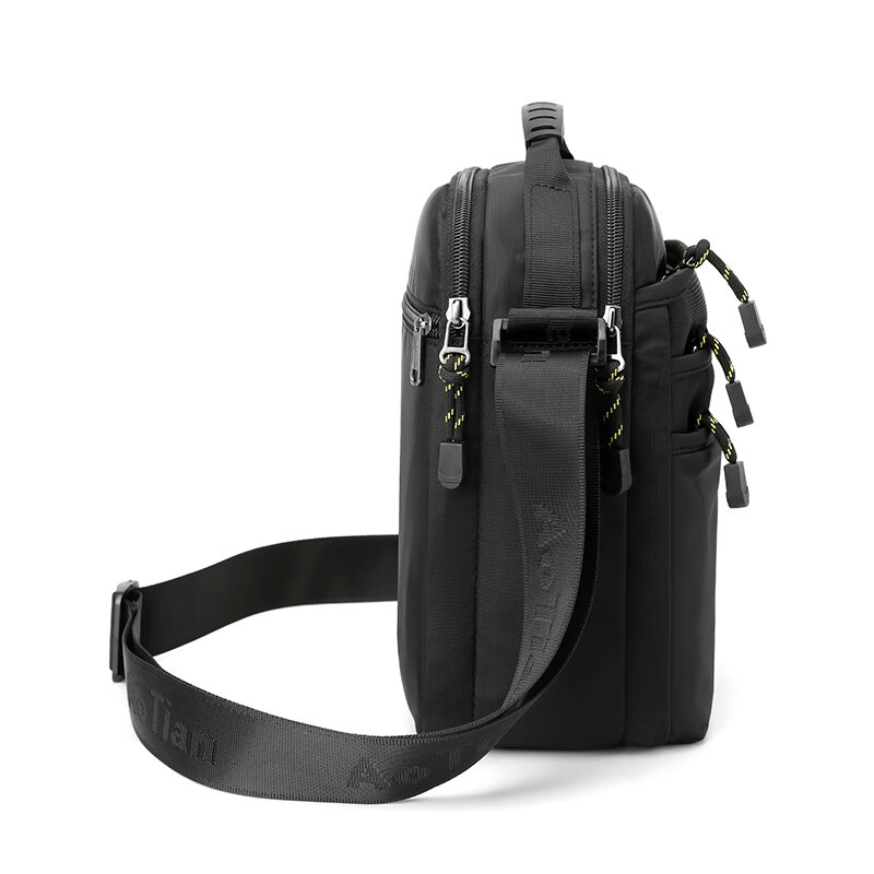 الرجال النايلون حقيبة الكتف متعددة جيوب حقيبة كروسبودي للرجال عادية خفيفة الوزن حقيبة حقيبة للتخييم التنزه السفر العمل