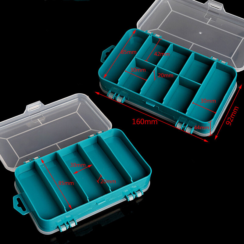 صندوق الأدوات أداة تخزين شفافة مزدوجة الجانب متعددة الوظائف لحالة بلاستيكية f
