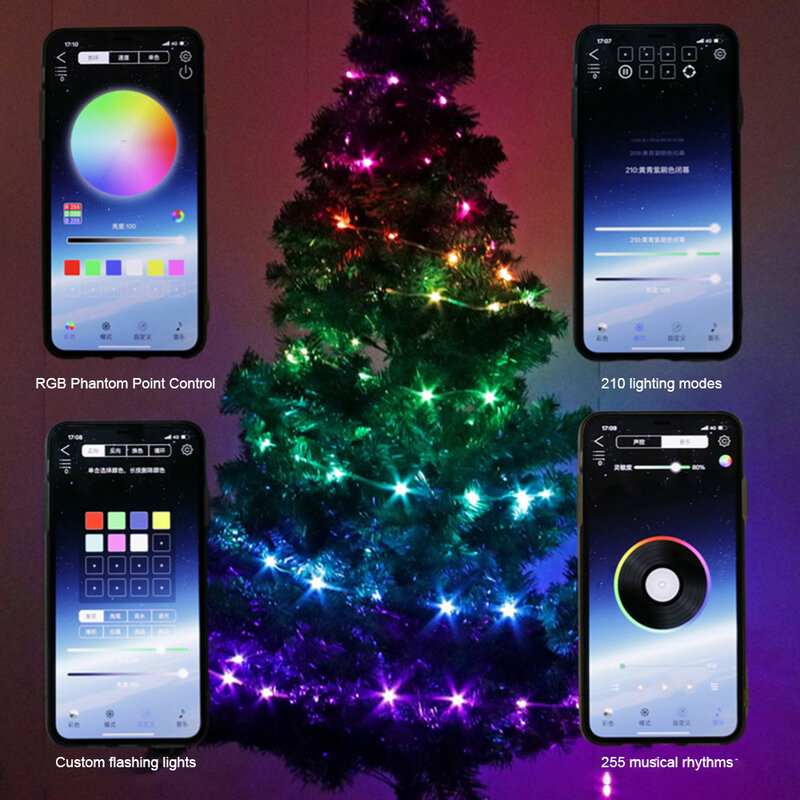 ضوء سلسلة ملونة مع جهاز التحكم عن بعد ، مقاوم للماء ، متعدد الألوان ، يصلح لحفلات عيد الميلاد
