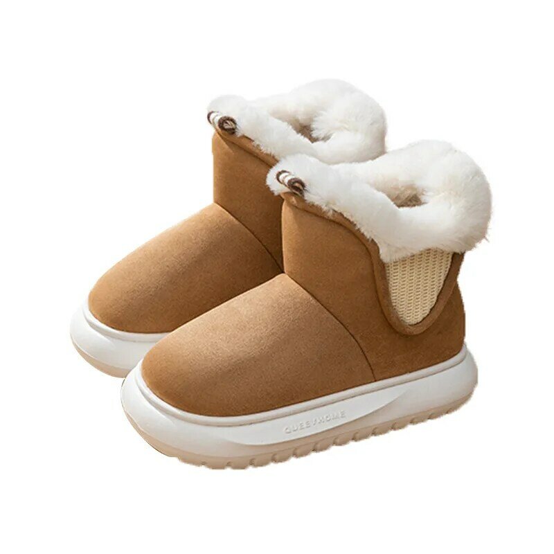 ماو كو-جلد الغزال أحذية الثلوج للنساء ، الأحذية الدافئة ، أفخم ، التفاف كعب ، سميكة وحيد ، عالية أعلى القطن النعال ، نوع جديد ، الشتاء