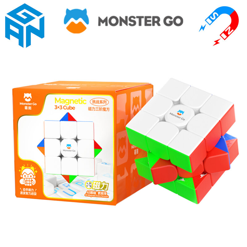 لعبة Cubo Magnetic Go 3 × 3 Speedcube مكعب سحري مغناطيسي 48 مغناطيس 3x3x3 سرعة لغز لعبة التململ 3x3 المهنية Cubo Magico مكعبات