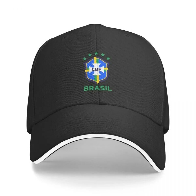قبعة بيسبول بشعار فريق كرة القدم للرجال والنساء ، قبعة أنيمي فاخرة ، منفذ شاطئ ، CBF ، البرازيل ، من الخارج