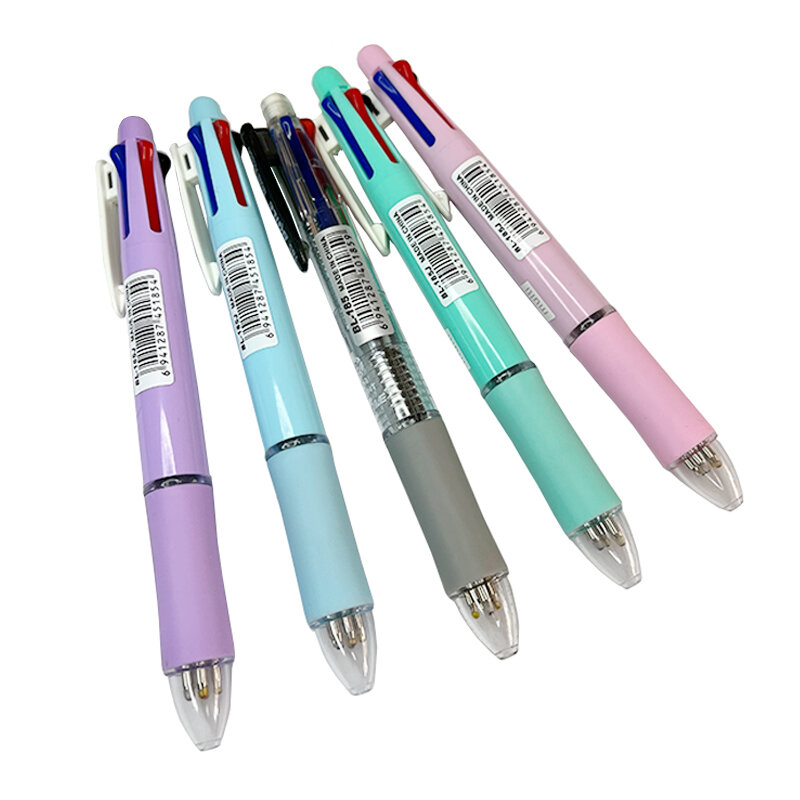 5 في 1 متعدد الألوان قلم حبر جاف الإبداعية 4 قلم ملون ببلية الملء و قلم رصاص الرصاص متعددة الوظائف القلم مكتب مدرسة الكتابة التموين