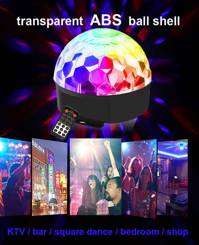 Voice-activated Crystal Magic Ball Crystal Magic Ball Basic Sound Activated Crystal Big Magic Ball Atmosphere Light