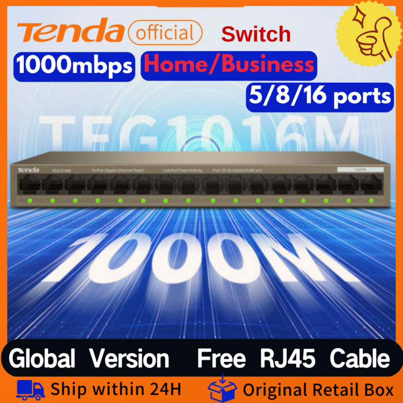 تيندا جيجابت التبديل 10/100/1000mbps إيثرنت التبديل شبكة معدنية الذكية التبديل POE التبديل اختياري 5/8/16 ميناء للكاميرا AP IP