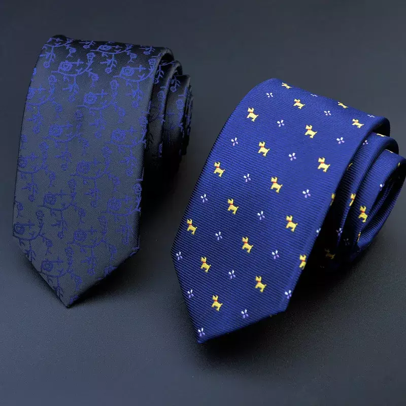 ربطة عنق منقوشة للرجال ، قماش جاكار ، 6 من أجل الزفاف ، إكسسوارات أعمال ، شحن مجاني