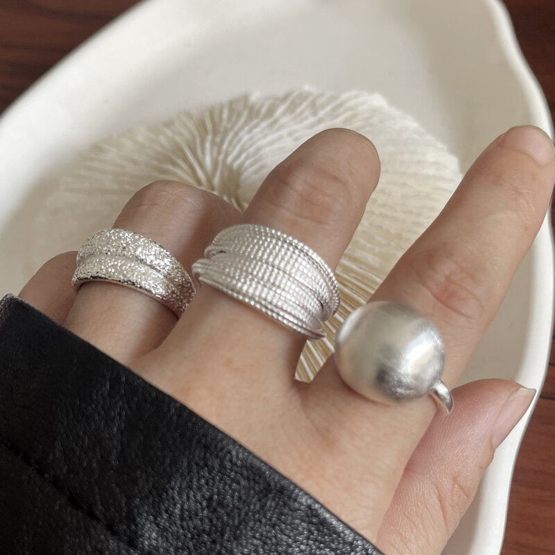 BF نادي 925 فضة سلسلة خاتم للنساء مجوهرات القلب فنجر المفتوحة اليدوية التسلق خواتم الحساسية ل هدية عيد